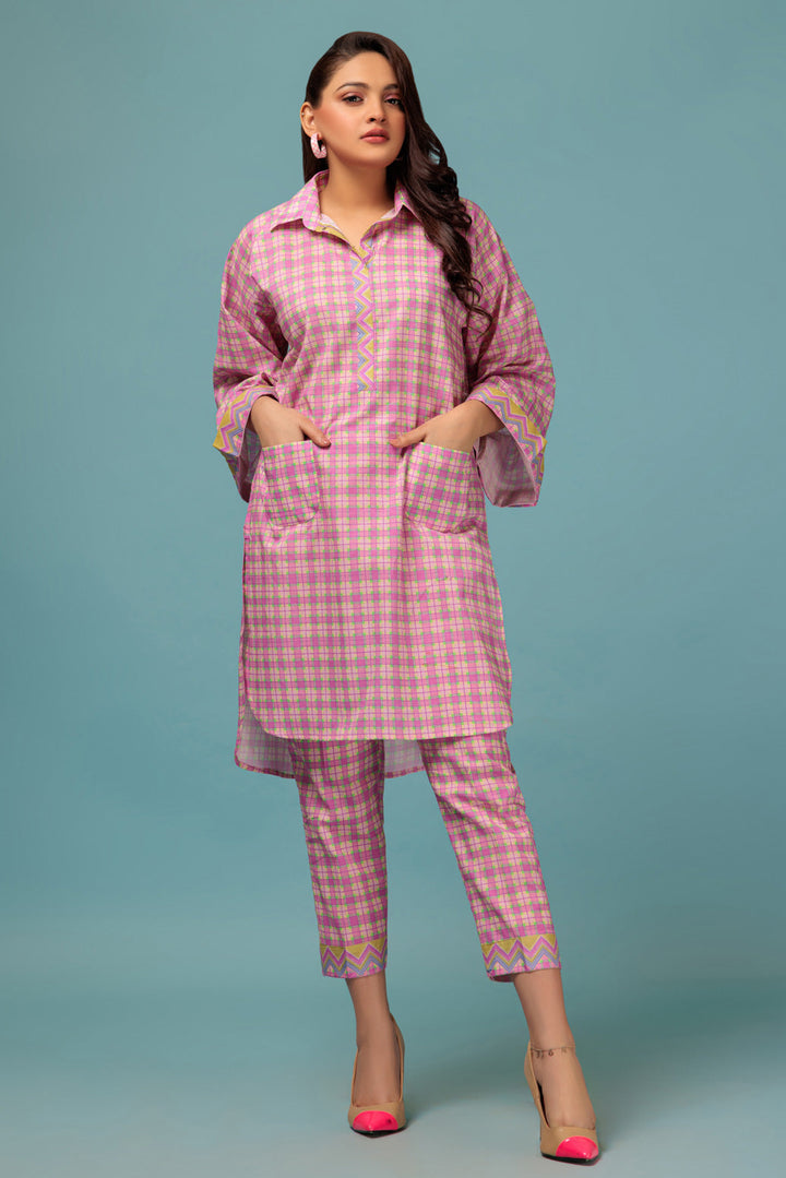 Bonanza Satrangi Stitched Ladies 2 Piece BSSS232P31-WZ23 - Salai - Bonanza Satrangi 