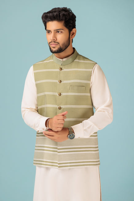 Bonanza Satrangi Men Waistcoat BWR-514-WZ23 - Salai - Bonanza Satrangi 