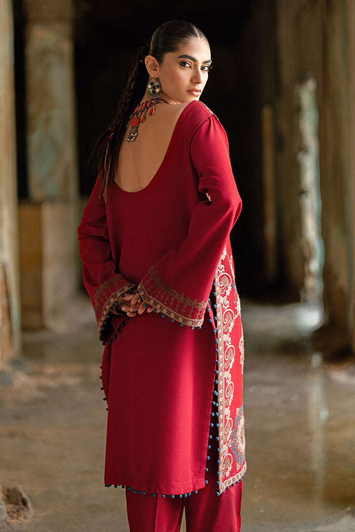 Gul Ahmed Stitched Velvet 3 Piece BVL#52002 J(38) - Salai - Gul Ahmed RTW Winter 2025 