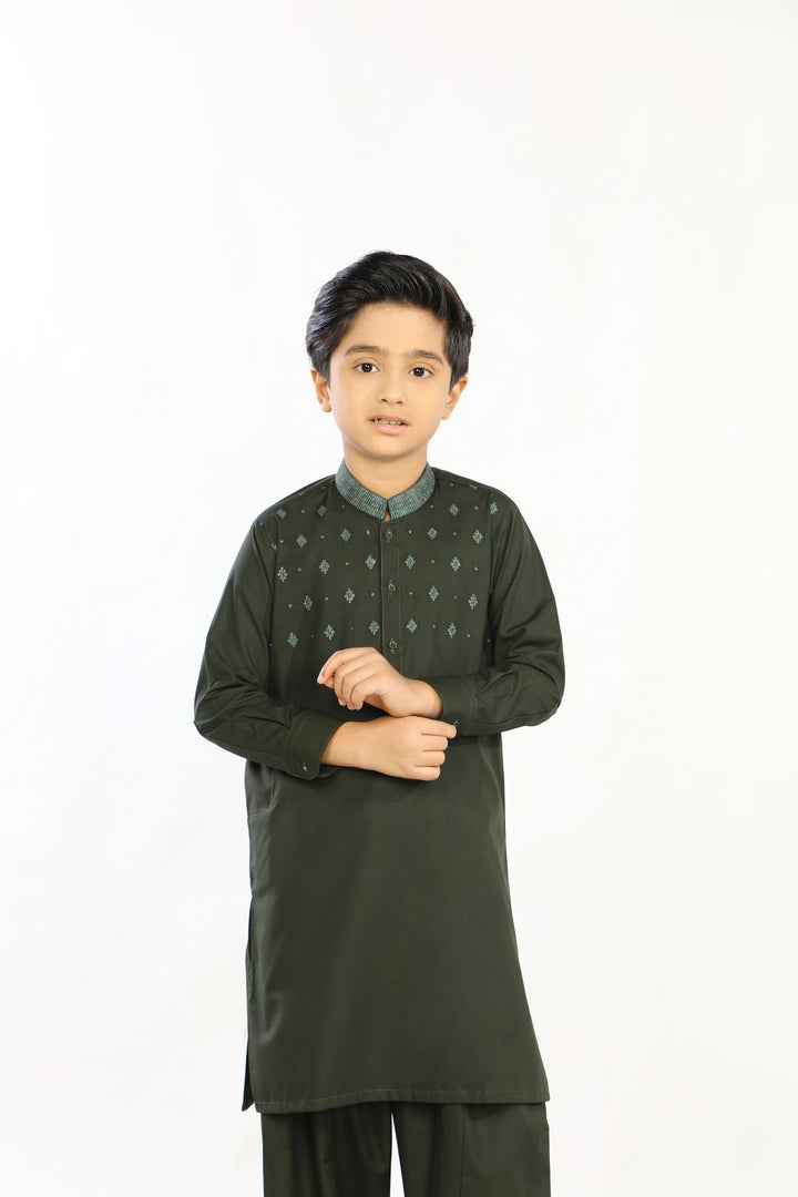 Diners Kids Kurta Shalwar KBH-0244 - Salai - Salai 