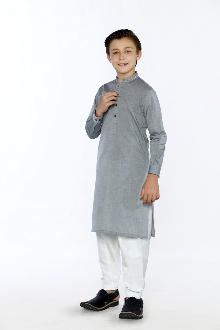 Diners Kids Kurta Shalwar KBH-0273 - Salai - Salai 