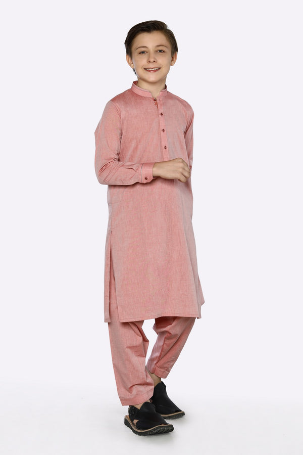 Diners Kids Kurta Shalwar KBH-0284 - Salai - Salai 