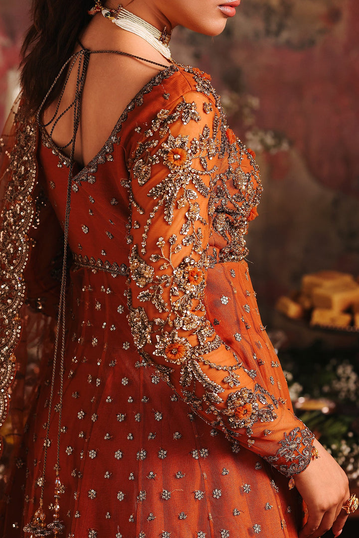 3-PC Embroidered Net Pishwas Suit stm-5-01 - Salai - Charizma RTW Winter 2025 