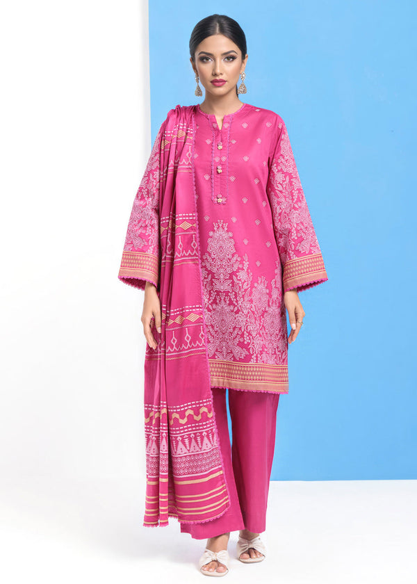 Pink-Jacquard-3 Piece (WPS25JD3064) - Salai - Salai 