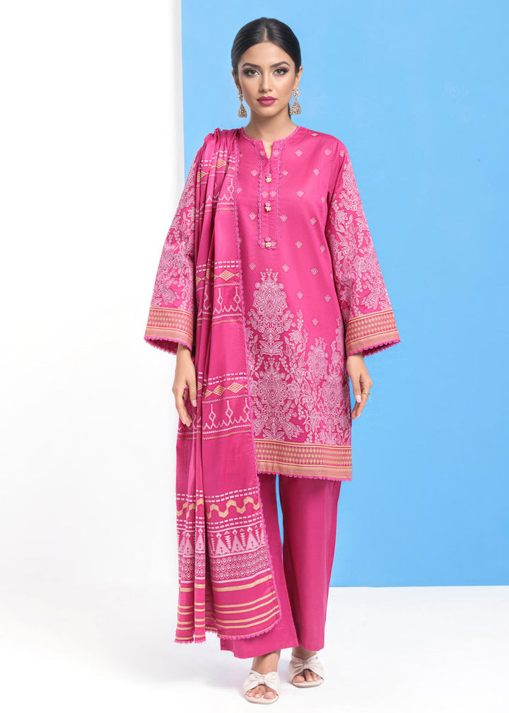 Pink-Jacquard-3 Piece (WPS25JD3064) - Salai - Salai 