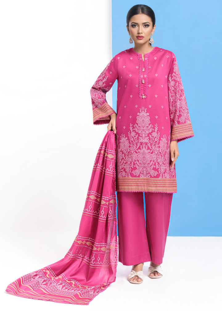 Pink-Jacquard-3 Piece (WPS25JD3064) - Salai - Salai 