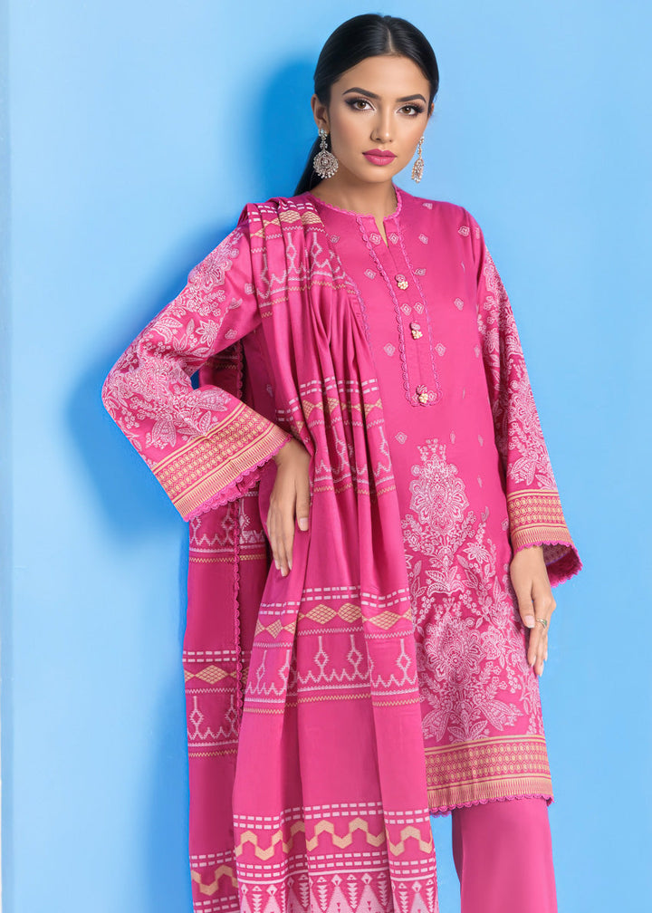 Pink-Jacquard-3 Piece (WPS25JD3064) - Salai - Salai 