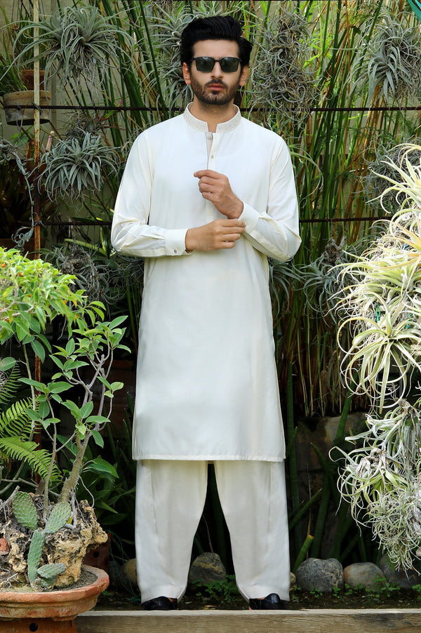 Diners Men Kurta Shalwar EG3276B - Salai - Salai 