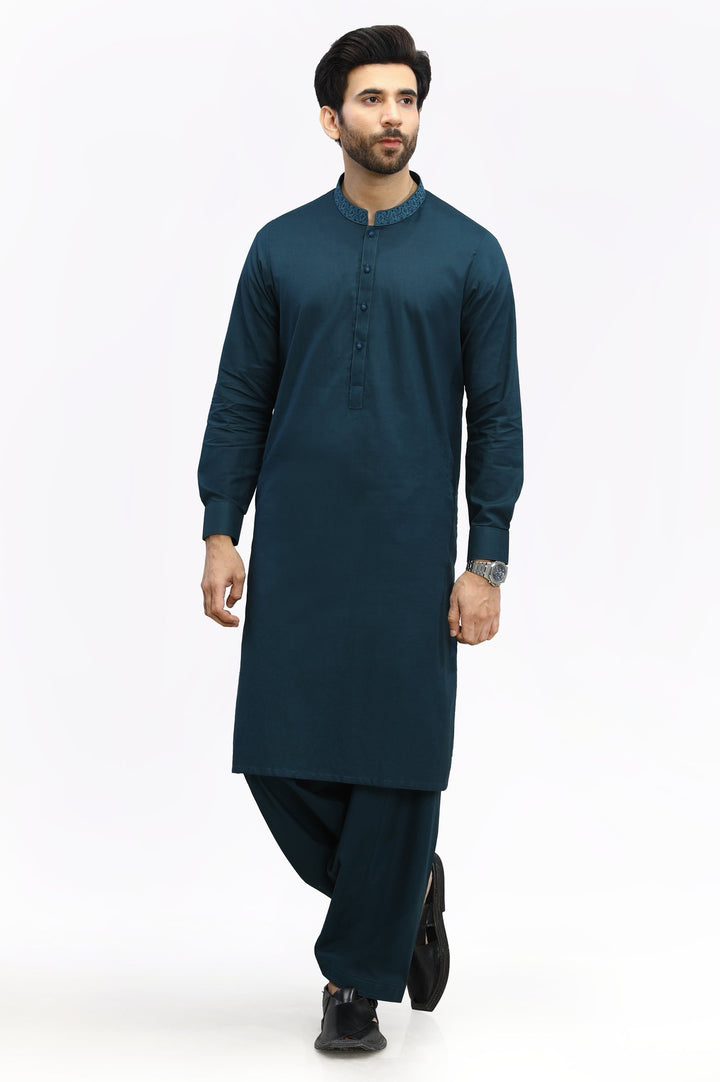 Men Kurta Shalwar DI23-3303 - Salai - Salai 