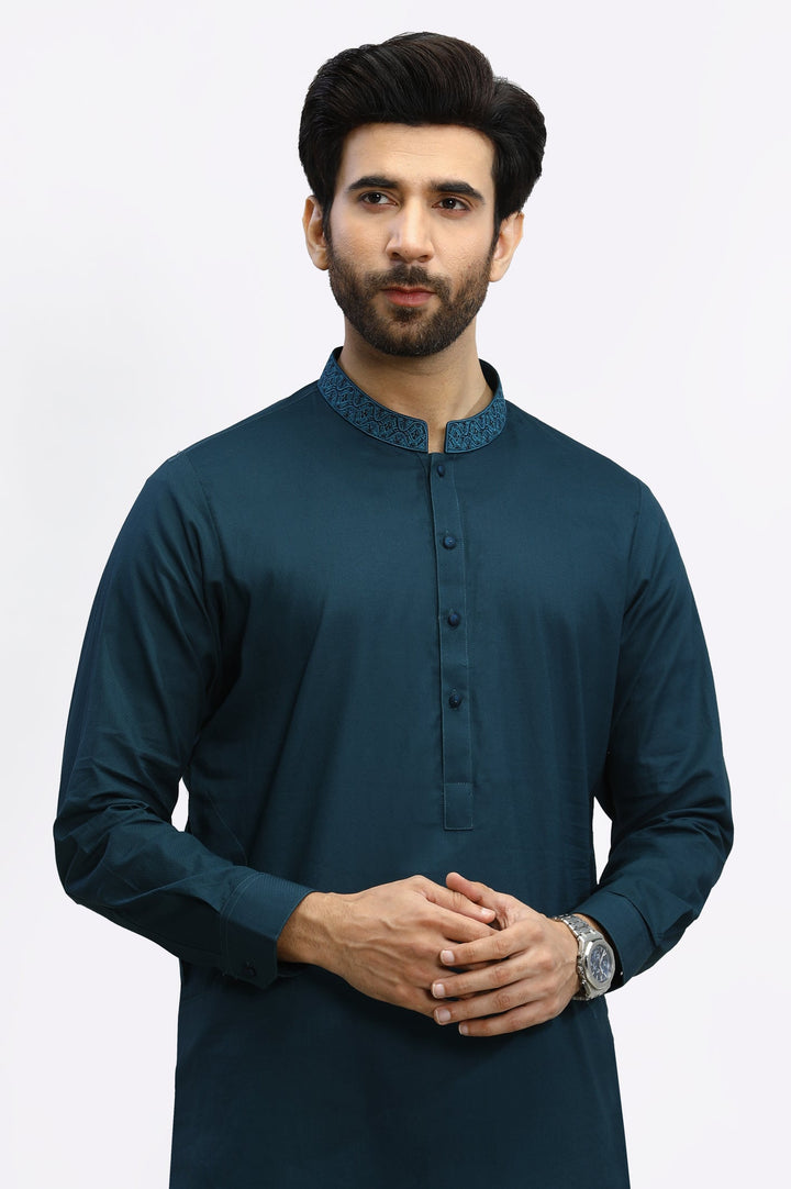 Men Kurta Shalwar DI23-3303 - Salai - Salai 