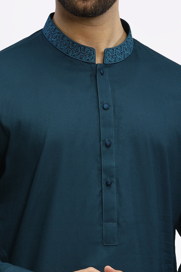 Men Kurta Shalwar DI23-3303 - Salai - Salai 