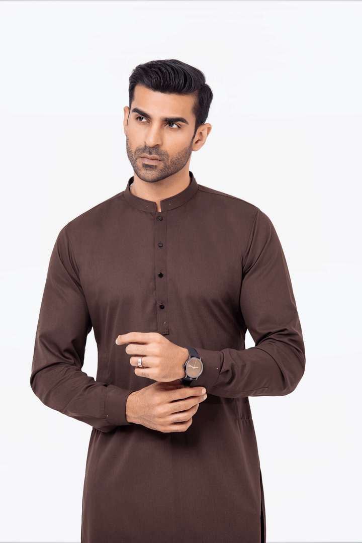 Men Kurta Pajama Tailored EMTKPT24-005 - Salai - Edenrobe 