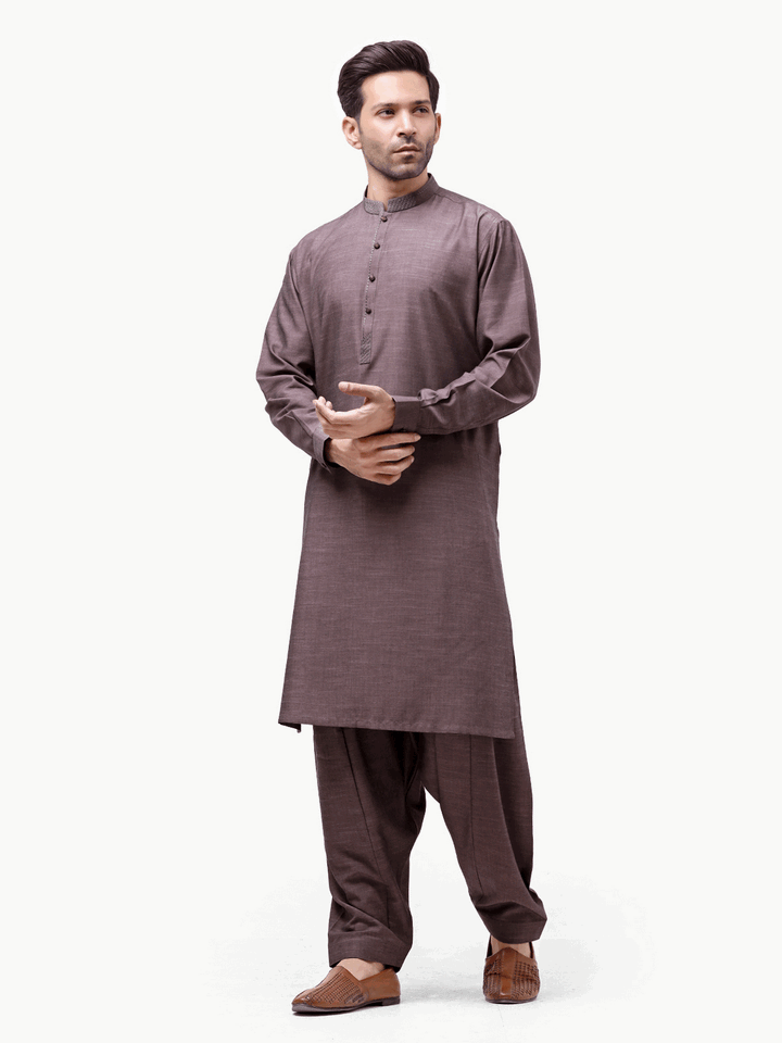 Men Kurta Shalwar EMTKS24-40997 - Salai - Edenrobe 