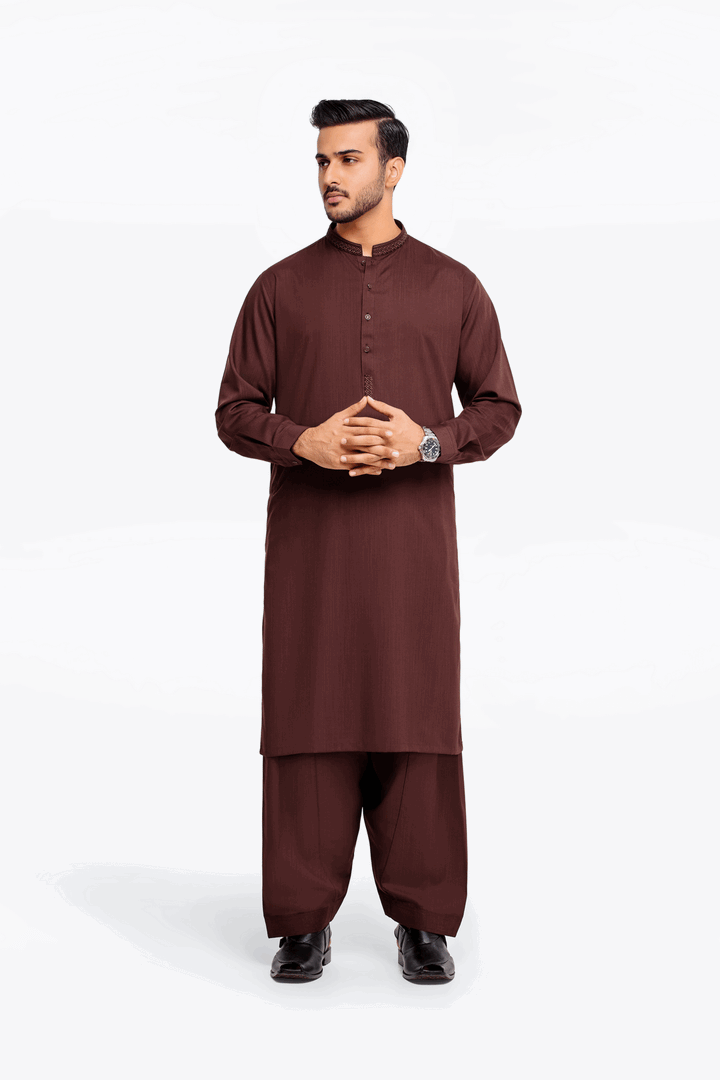 Men Kurta Shalwar EMTKS24-41019 - Salai - Edenrobe 