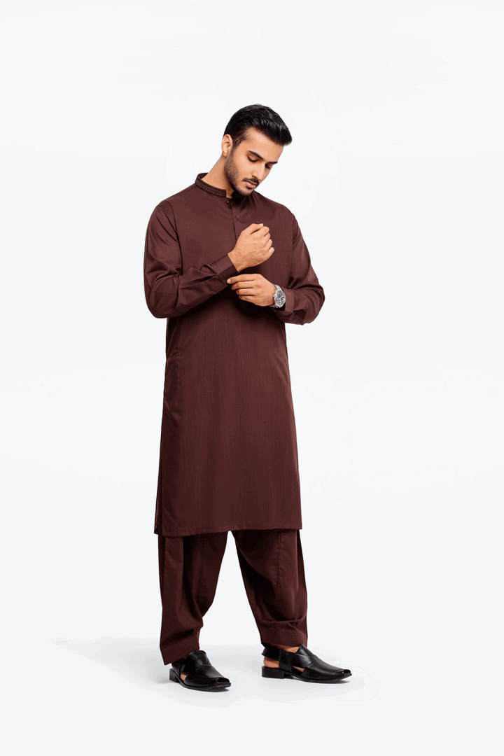 Men Kurta Shalwar EMTKS24-41019 - Salai - Edenrobe 