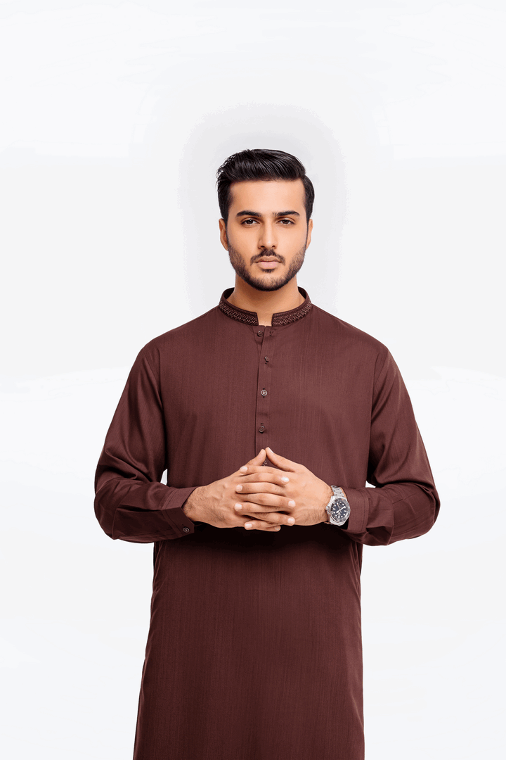 Men Kurta Shalwar EMTKS24-41019 - Salai - Edenrobe 