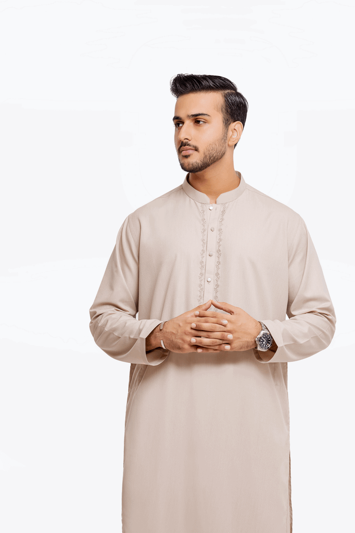 Men Kurta Shalwar EMTKS24-41025 - Salai - Edenrobe 