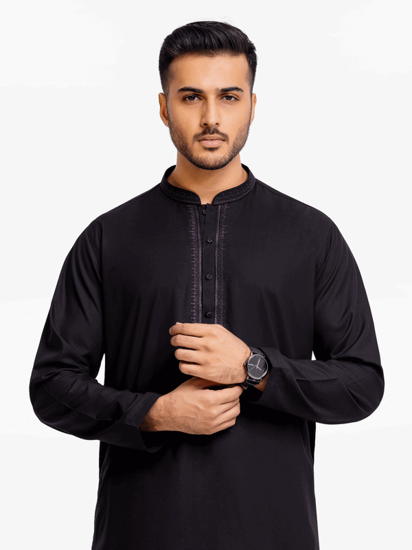 Men Kurta Shalwar EMTKS24-41029 - Salai - Edenrobe 