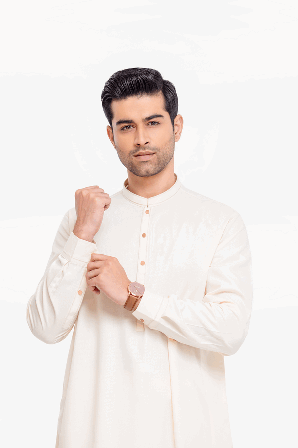 Men Kurta Shalwar EMTKS24-41032 - Salai - Edenrobe 