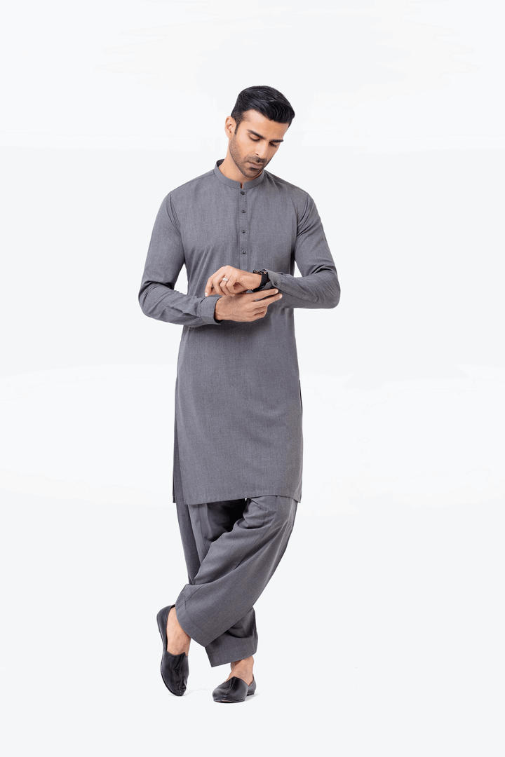 Men Kurta Shalwar EMTKS24-41037 - Salai - Edenrobe 