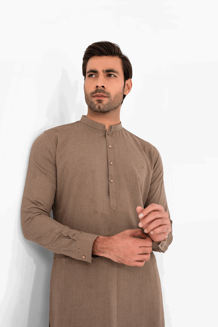 Men Kurta Shalwar EMTKS24-41052 - Salai - Edenrobe 