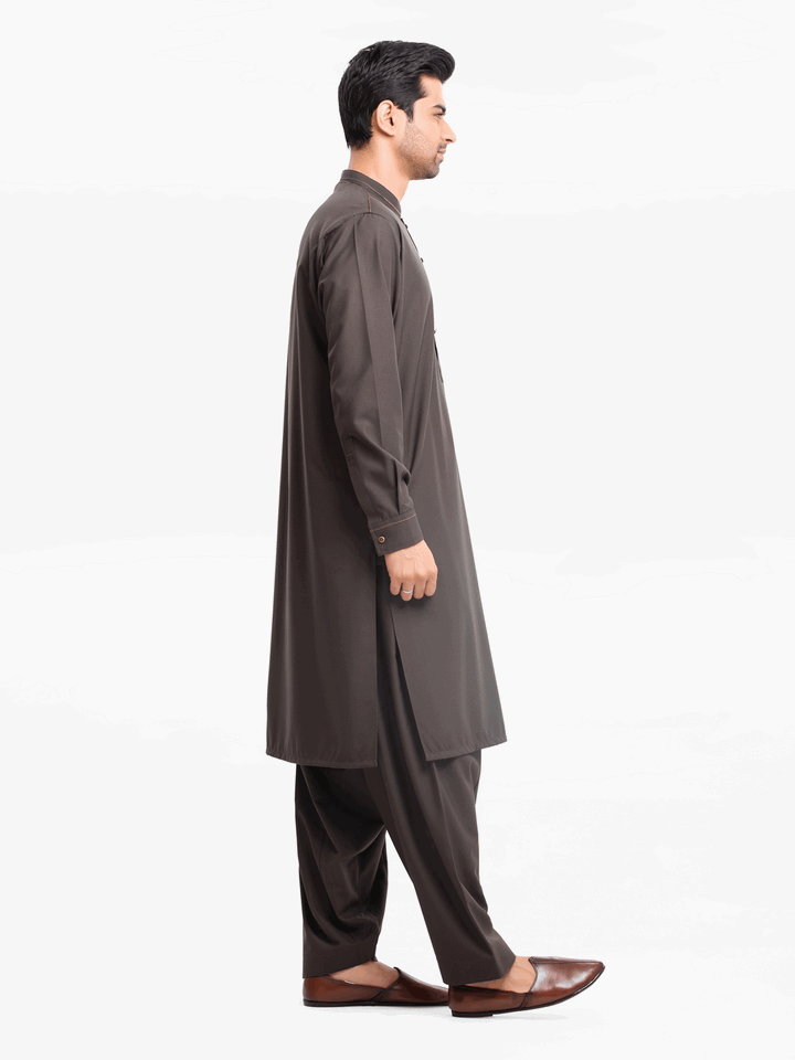 Men Kurta Shalwar EMTKS24-41057 - Salai - Edenrobe 