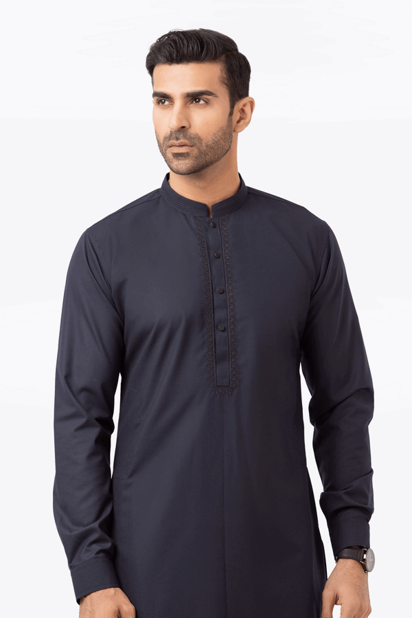 Men Kurta Shalwar EMTKS24-41058 - Salai - Edenrobe 