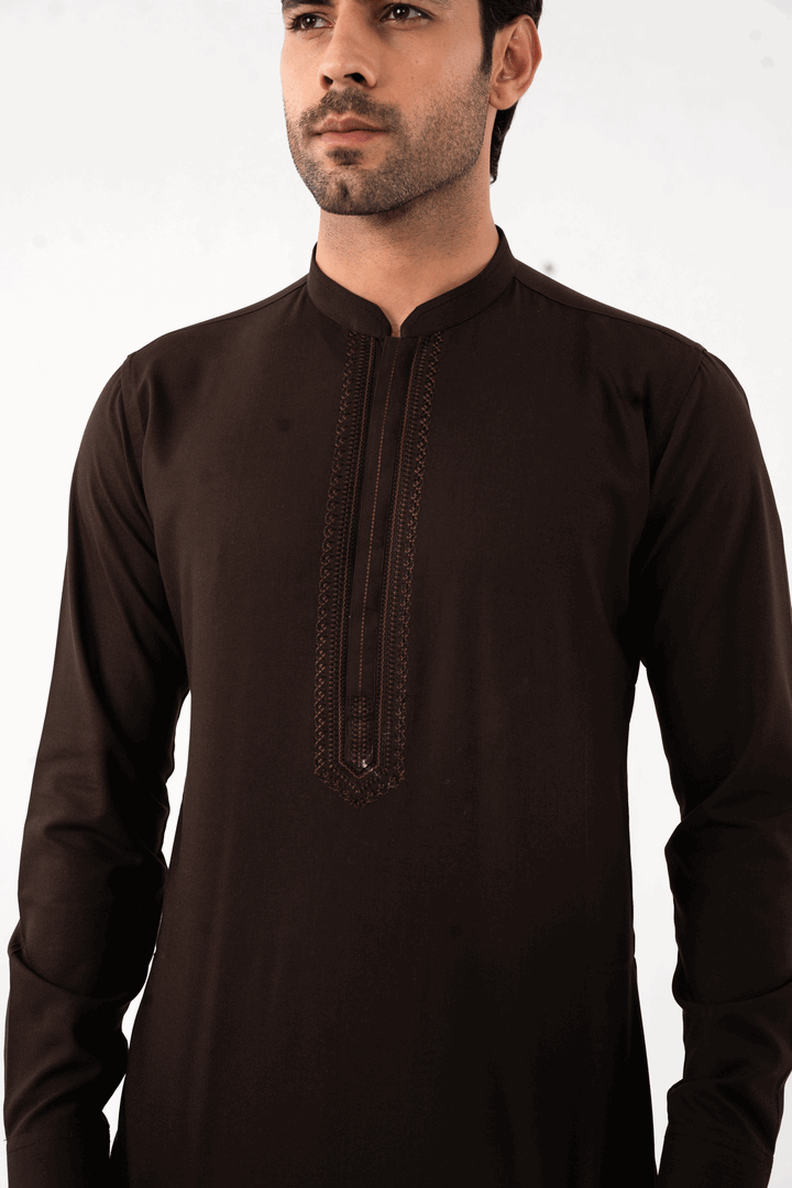 Men Kurta Shalwar EMTKS24W-41040 - Salai - Edenrobe 