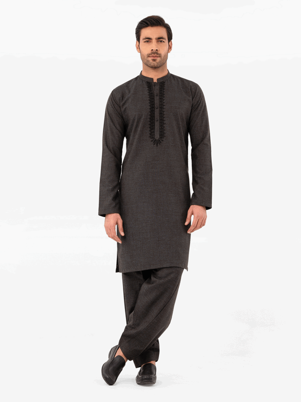 Men Kurta Shalwar EMTKS24W-41053 - Salai - Edenrobe 