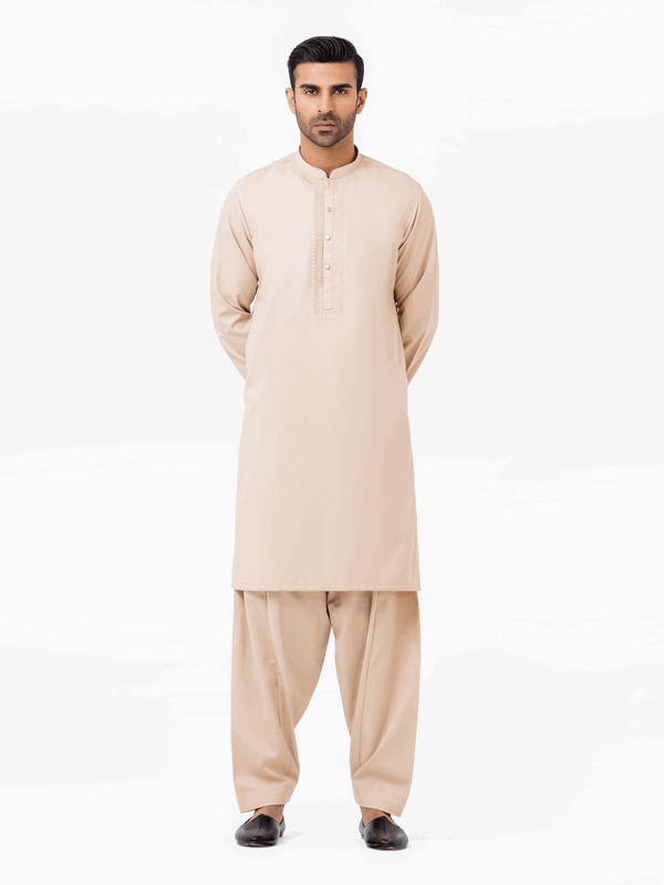 Men Kurta Shalwar EMTKS24W-41068 - Salai - Edenrobe 