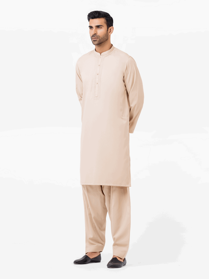 Men Kurta Shalwar EMTKS24W-41068 - Salai - Edenrobe 