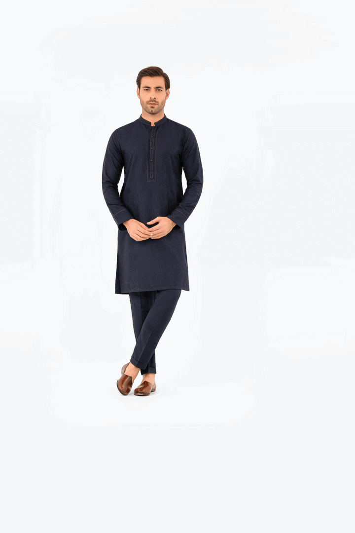 Men Kurta Pajama Tailored EMTSC24-105 - Salai - Edenrobe 