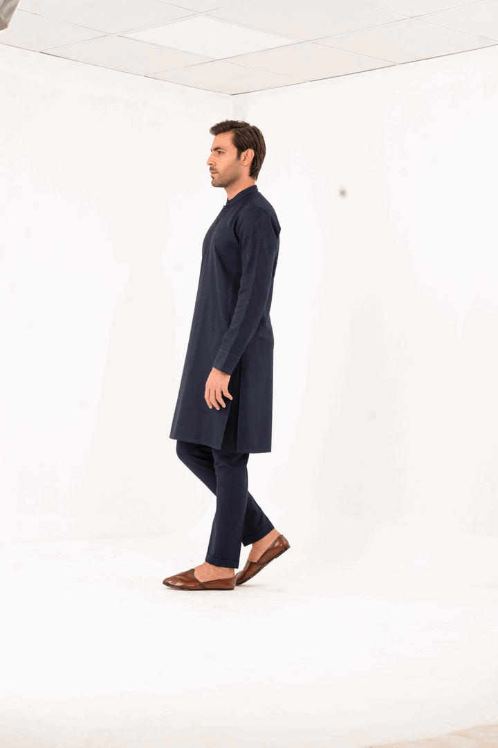 Men Kurta Pajama Tailored EMTSC24-105 - Salai - Edenrobe 