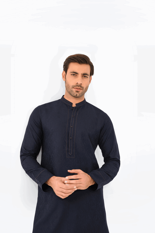 Men Kurta Pajama Tailored EMTSC24-105 - Salai - Edenrobe 