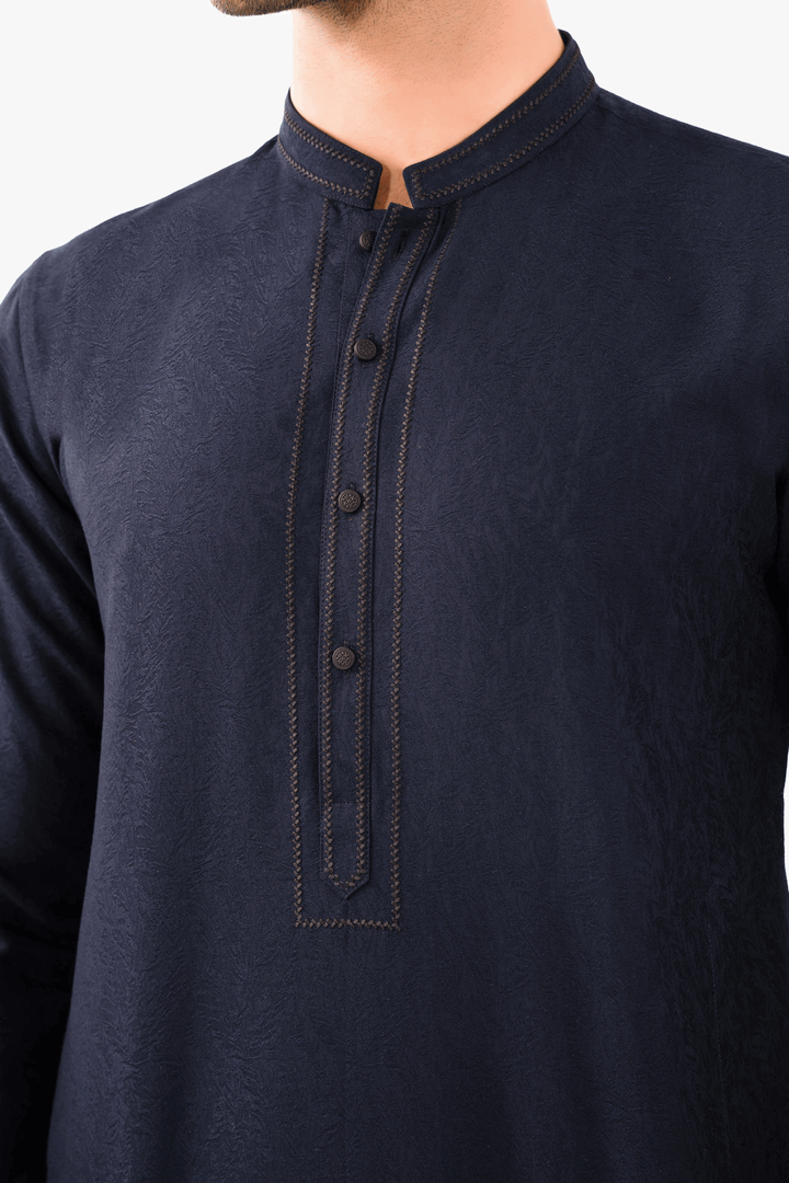 Men Kurta Pajama Tailored EMTSC24-105 - Salai - Edenrobe 