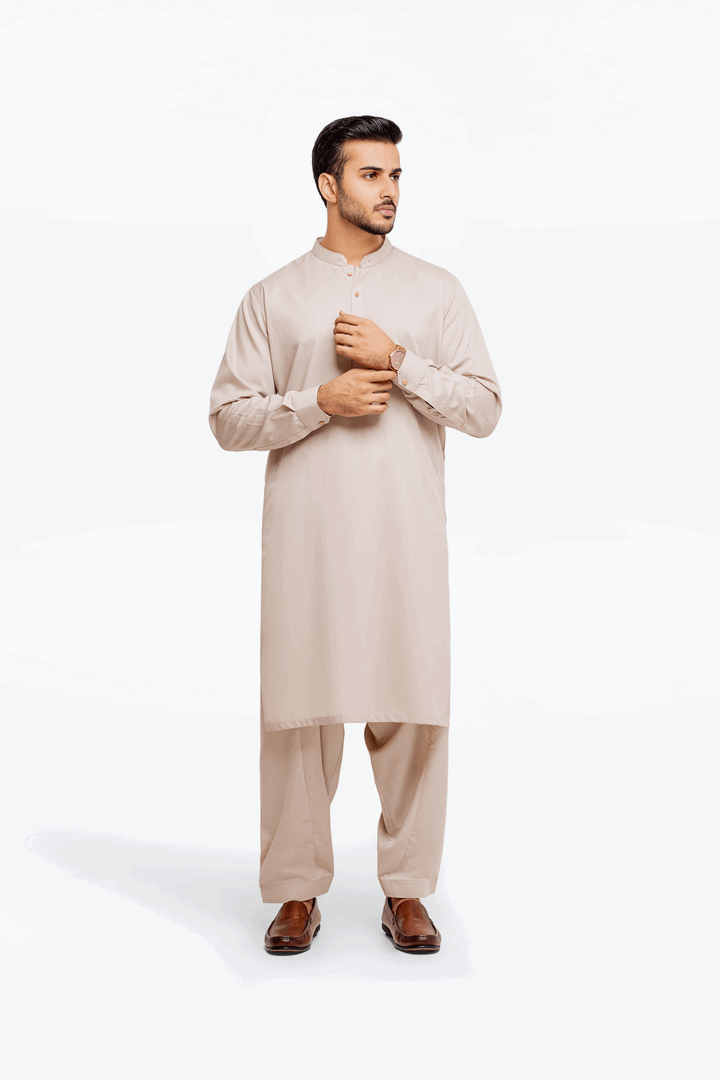 Men Kurta Shalwar Tailored EMTSW24-99362 - Salai - Edenrobe 