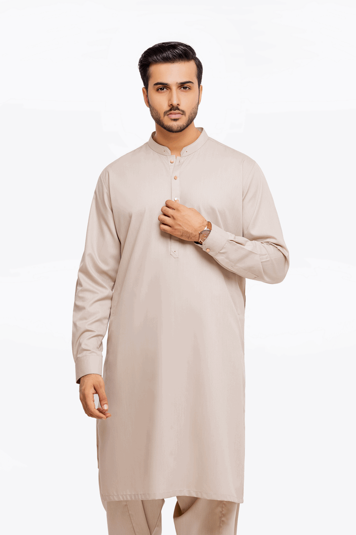 Men Kurta Shalwar Tailored EMTSW24-99362 - Salai - Edenrobe 