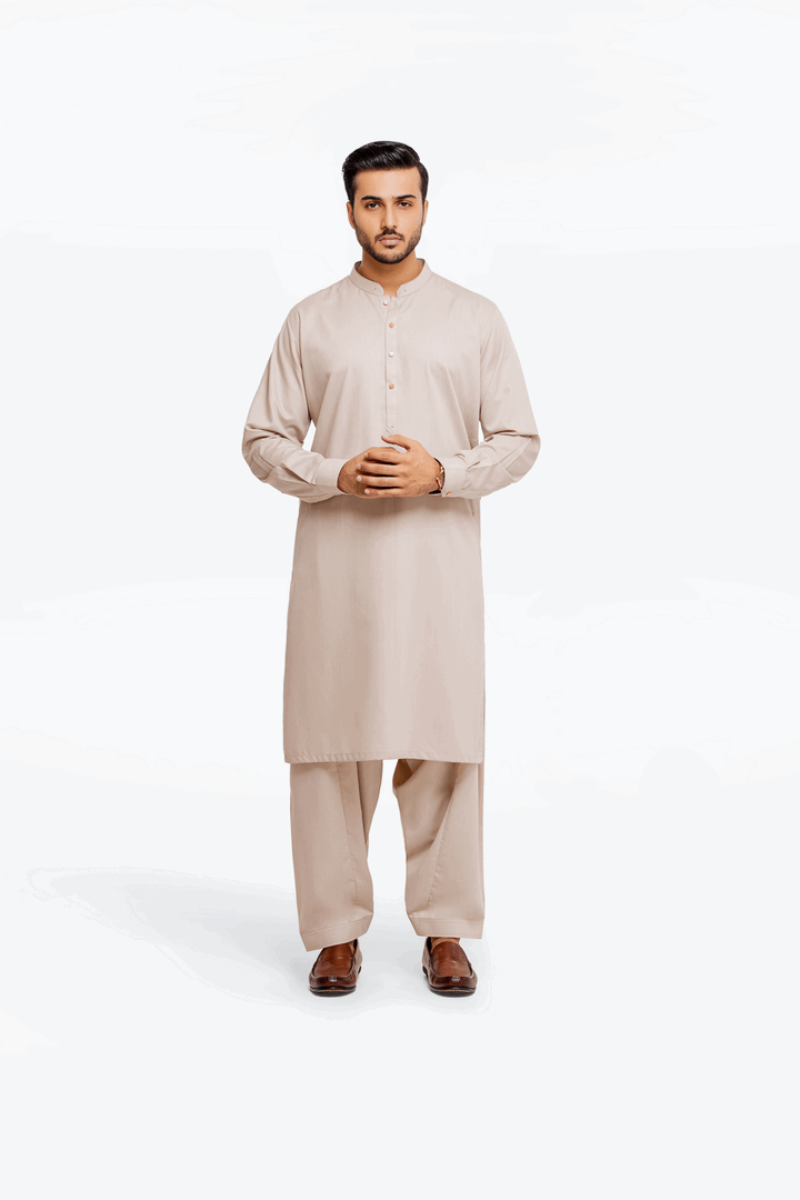 Men Kurta Shalwar Tailored EMTSW24-99362 - Salai - Edenrobe 