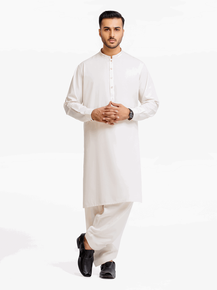 Men Kurta Shalwar Tailored EMTSW24-99364 - Salai - Edenrobe 