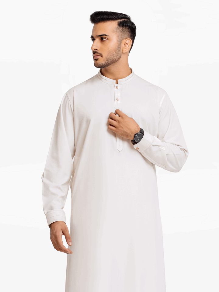 Men Kurta Shalwar Tailored EMTSW24-99364 - Salai - Edenrobe 