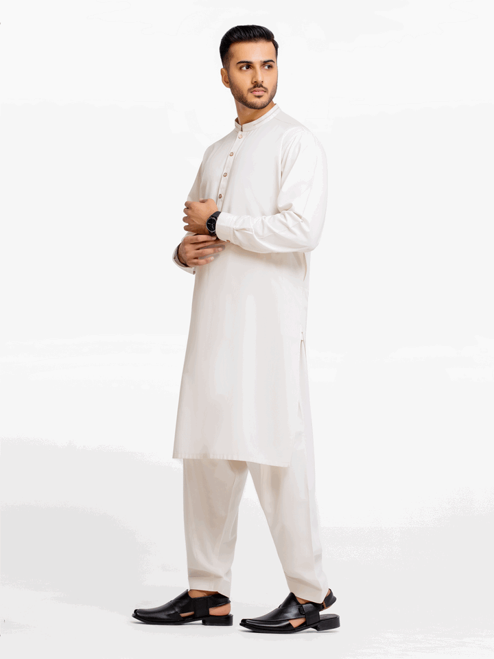 Men Kurta Shalwar Tailored EMTSW24-99364 - Salai - Edenrobe 