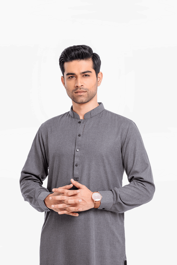 Men Kurta Shalwar Tailored EMTSW24-99378 - Salai - Edenrobe 