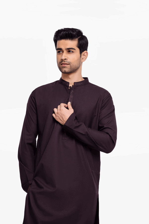 Men Kurta Pajama Tailored EMTSW24-99390 - Salai - Edenrobe 