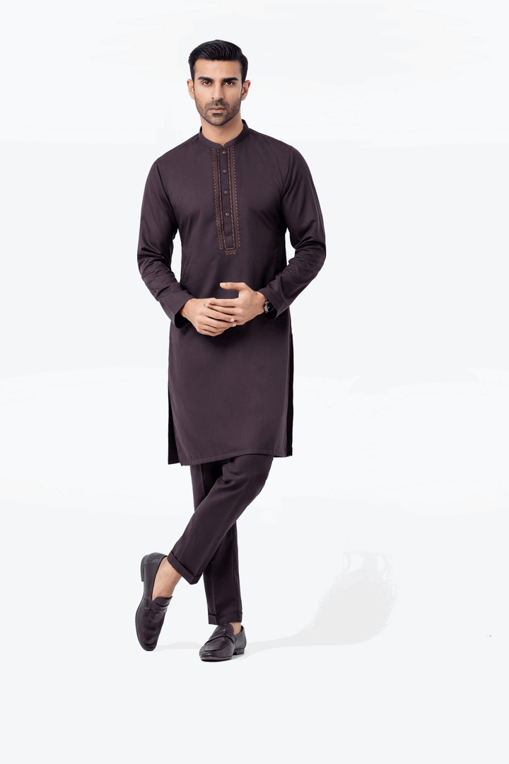 Men Kurta Pajama Tailored EMTSW24-99402 - Salai - Edenrobe 