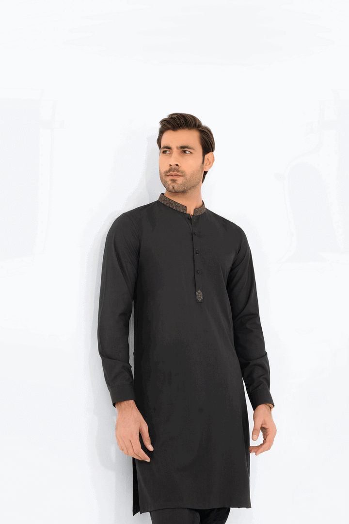 Men Kurta Pajama Tailored EMTSW24W-99392 - Salai - Edenrobe 