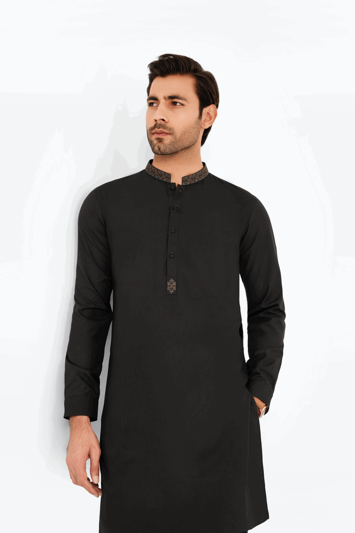 Men Kurta Pajama Tailored EMTSW24W-99392 - Salai - Edenrobe 