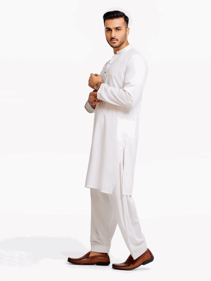 Men Kurta Shalwar Tailored EMTSWP24-99376 - Salai - Edenrobe 