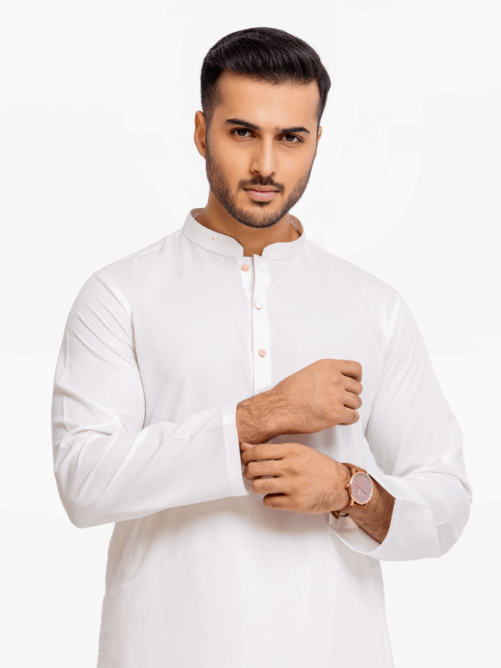 Men Kurta Shalwar Tailored EMTSWP24-99376 - Salai - Edenrobe 