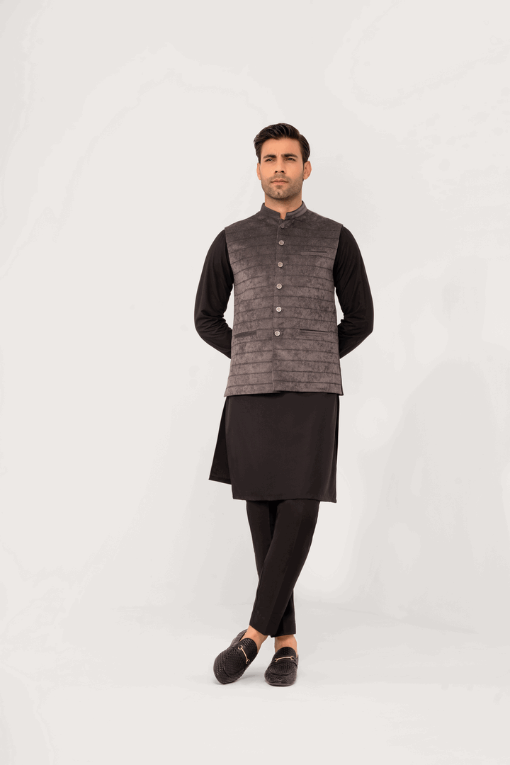 Men Waist Coat EMTWC24-35891 - Salai - Edenrobe 