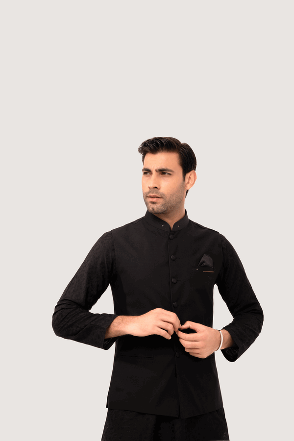 Men Waist Coat EMTWC24-35895 - Salai - Edenrobe 